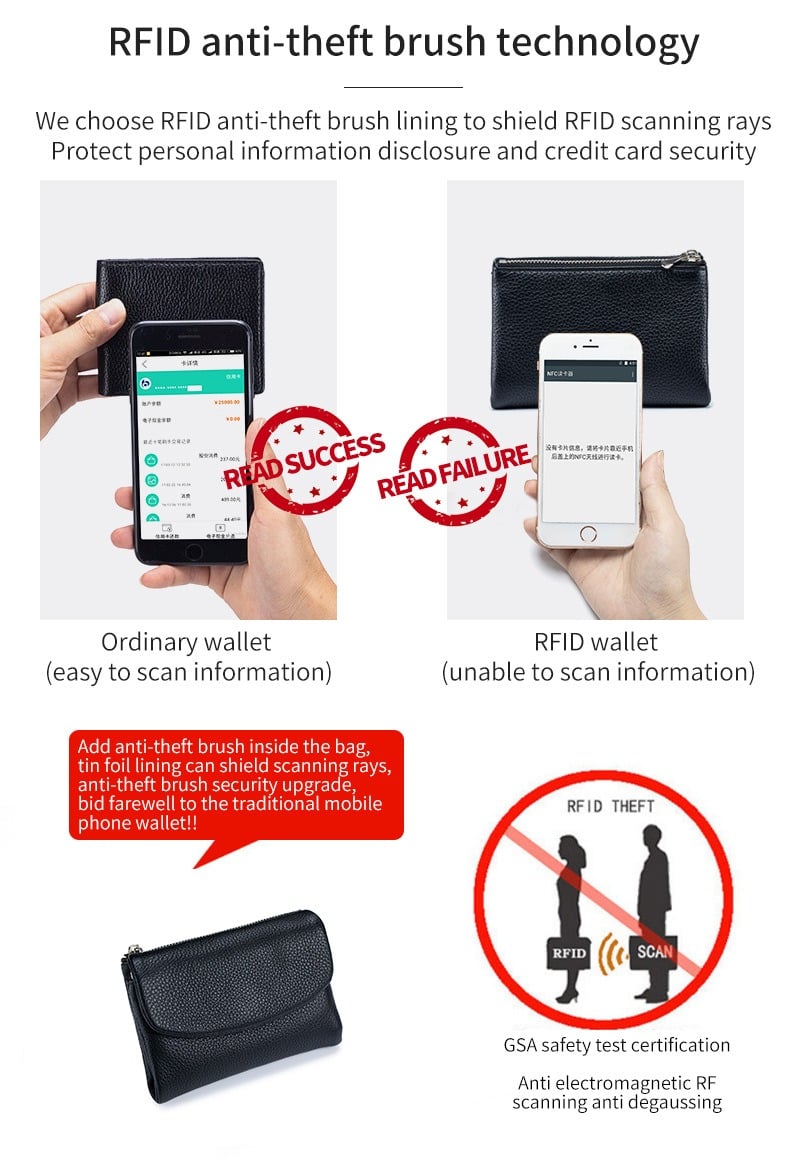 🔥⏰Унісекс-гаманець Pebble з натуральної шкіри з RFID-датчиком🔥