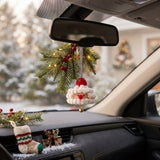 Handmade Crocheted Santa Claus Hanging Ornament Car Charm