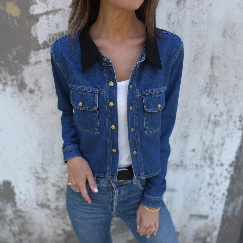 Nueva Chaqueta Vaquera Corta Chaqueta Top Y Ropa De EE. UU.