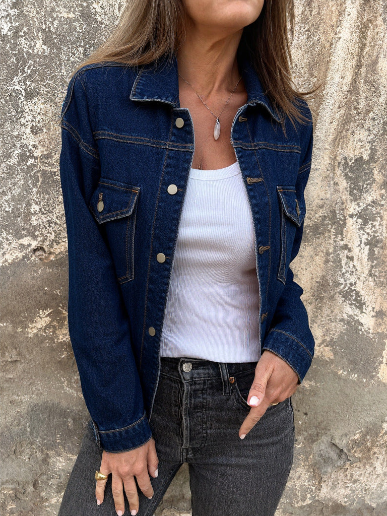 Primavera Y Verano 2025, Nueva Chaqueta, Top Y Abrigo De Color Liso Con Solapa