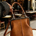 👜 Знижка 50% (обмежена пропозиція)! ✨ Сумка через плече із застібкою-поцілунком — вінтажний стиль, верхня ручка, два варіанти носіння 💼