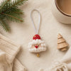 Handmade Crocheted Santa Claus Hanging Ornament Car Charm