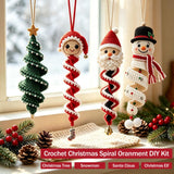 Crochet Christmas Spiral Wind Chime Ornament DIY Kit |Santa,Snowman,Xmas Tree,Elf Handmade Crochet Supplies,Beginner Friendly Craft Kit Gift